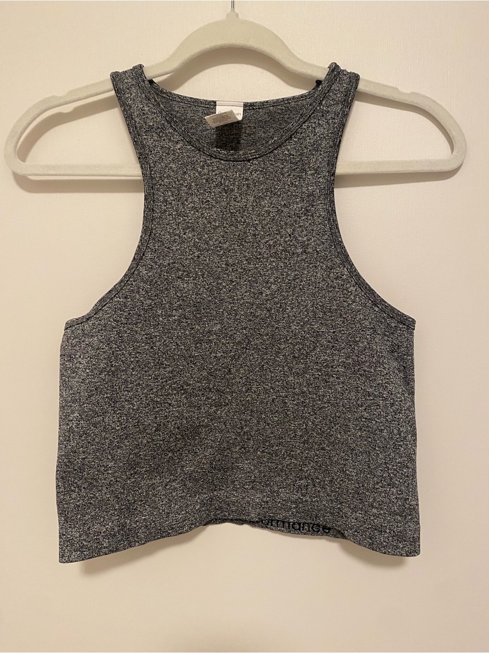 Calvin Klein Performance Heather Gray Seamless High Neck Tank Top Large